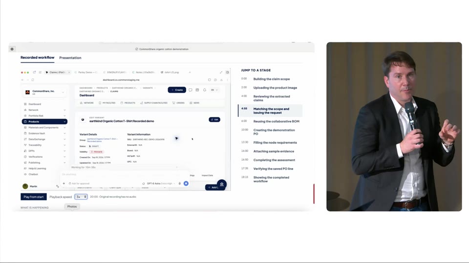 Frame from From a product claim to a shared evidence workflow